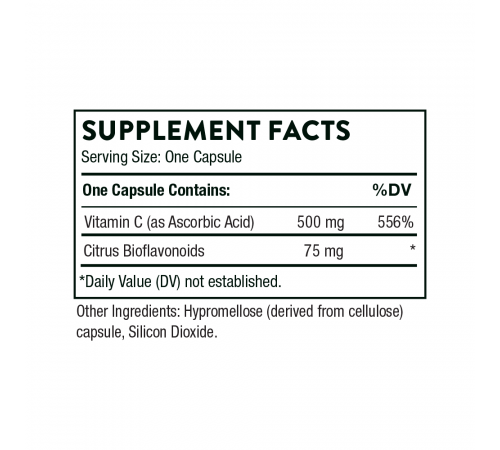 Витамин С с флавоноидами, Thorne, Vitamin C with Flavonoids, 90 капсул