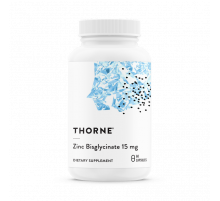 Бисглицинат цинка, Thorne, Zinc Bisglycinate 15 mg, 60 капсул